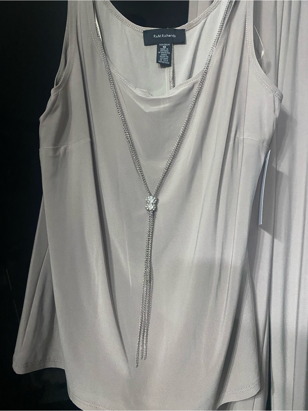 R&M Richard’s Embellished mocha Beaded Embroidered Pantsuit - Picture 3 of 8